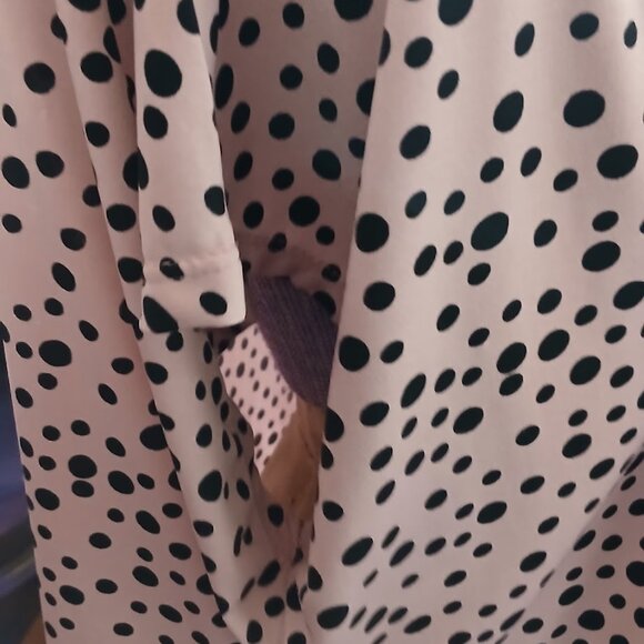 NY Collection Top Shirt Women's Pink & Black spotted Size PXL - Picture 7 of 14